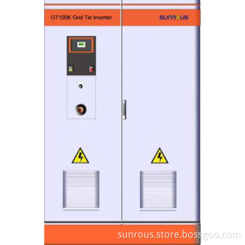 Tri-level centralize inverter 100kw with wide range MPPT and multilingual LCD